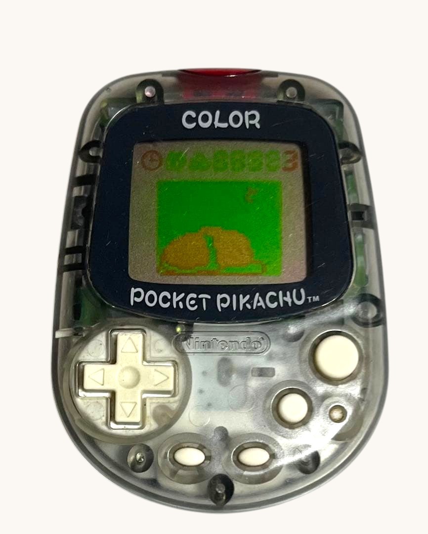 NINTENDO Pokemon Pocket Pikachu Color MPG-002 Clear Black Pedometer Tested #515