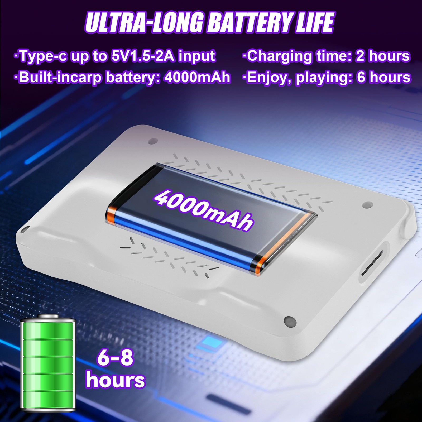 XF40H Handheld Game Console, Retro Gaming Console with 4.0 Inch 4K HD IPS