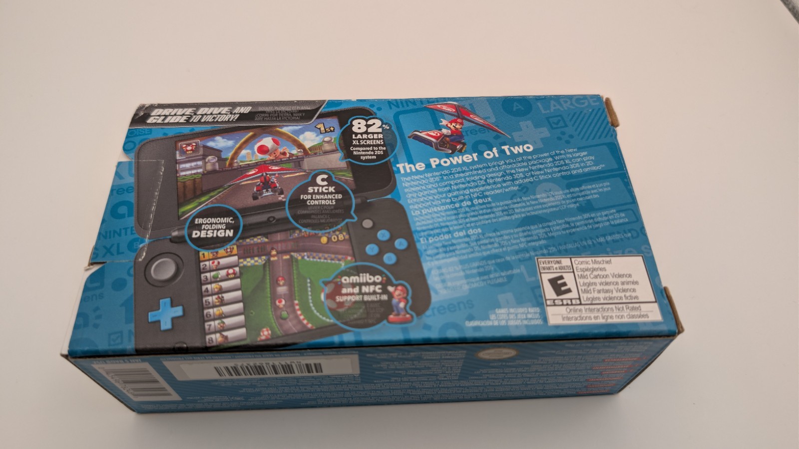 New Nintendo 2DS XL Black/Turquoise With Mario Kart 7 Pre-installed – Brand New