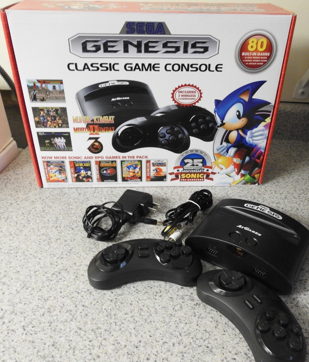 2016 AtGames Sega Genesis SONIC 25th Anniversary 80 Built-in Games Plug n’ Play