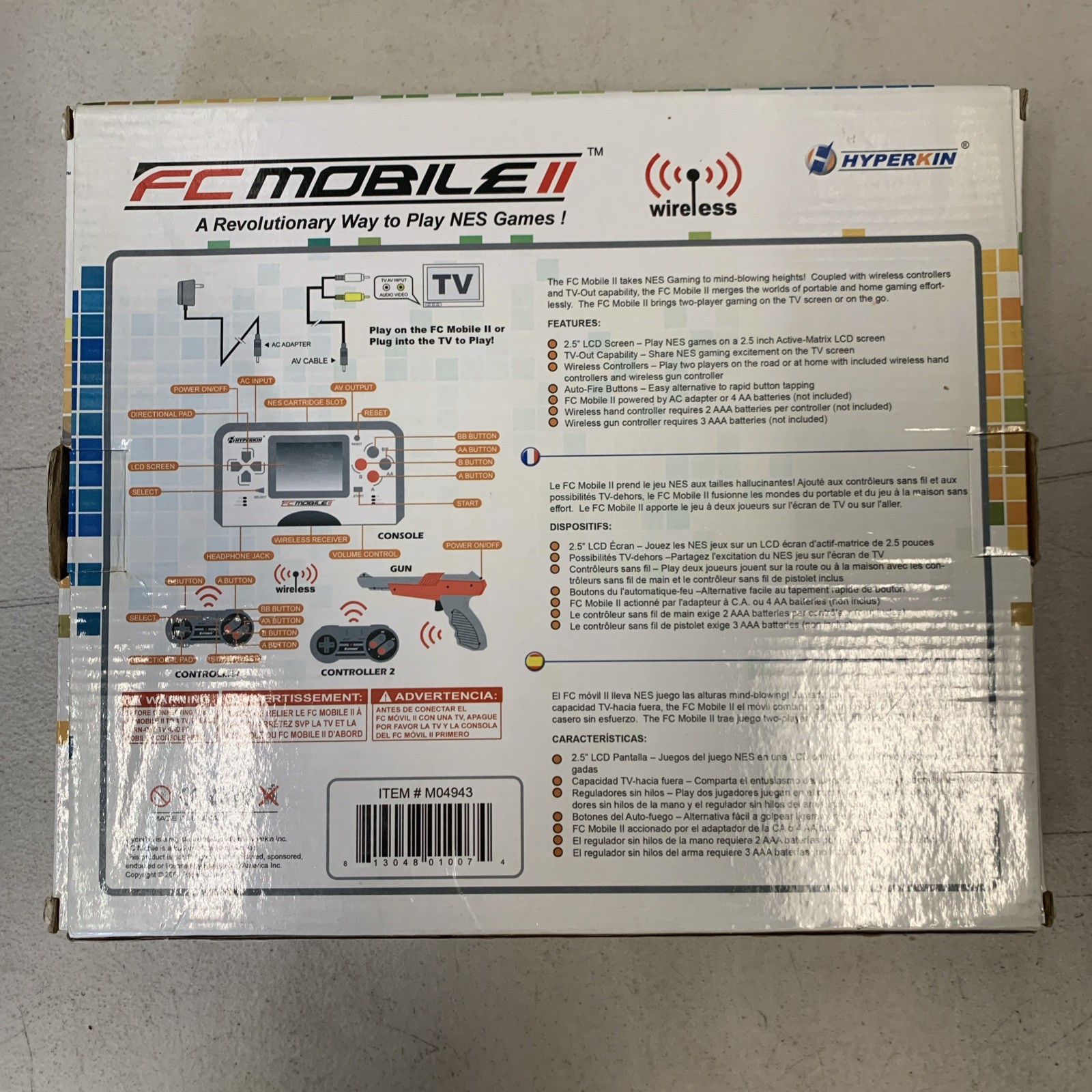 *CIB COMPLETE* Retro Hyperkin FC MOBILE II (2009) Portable NES System