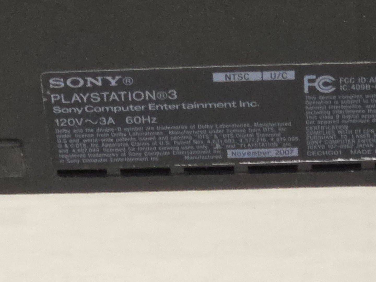 Sony PlayStation 3 Console Black HDMI Wi-Fi Blu-Ray Ethernet USB-