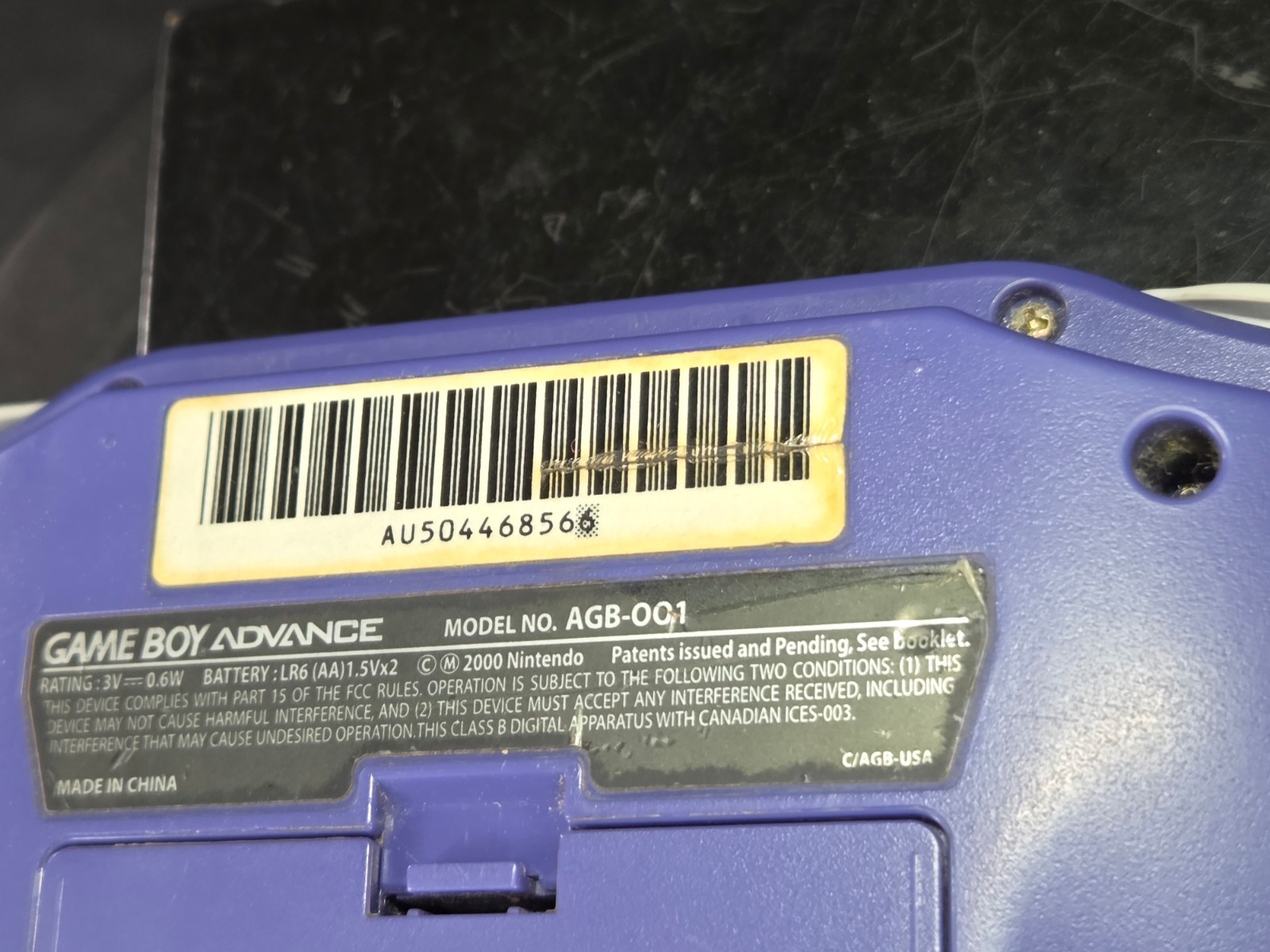 Nintendo Game Boy Advance Indigo Handheld System Console GBA AGB-001 VIDEO DEMO!