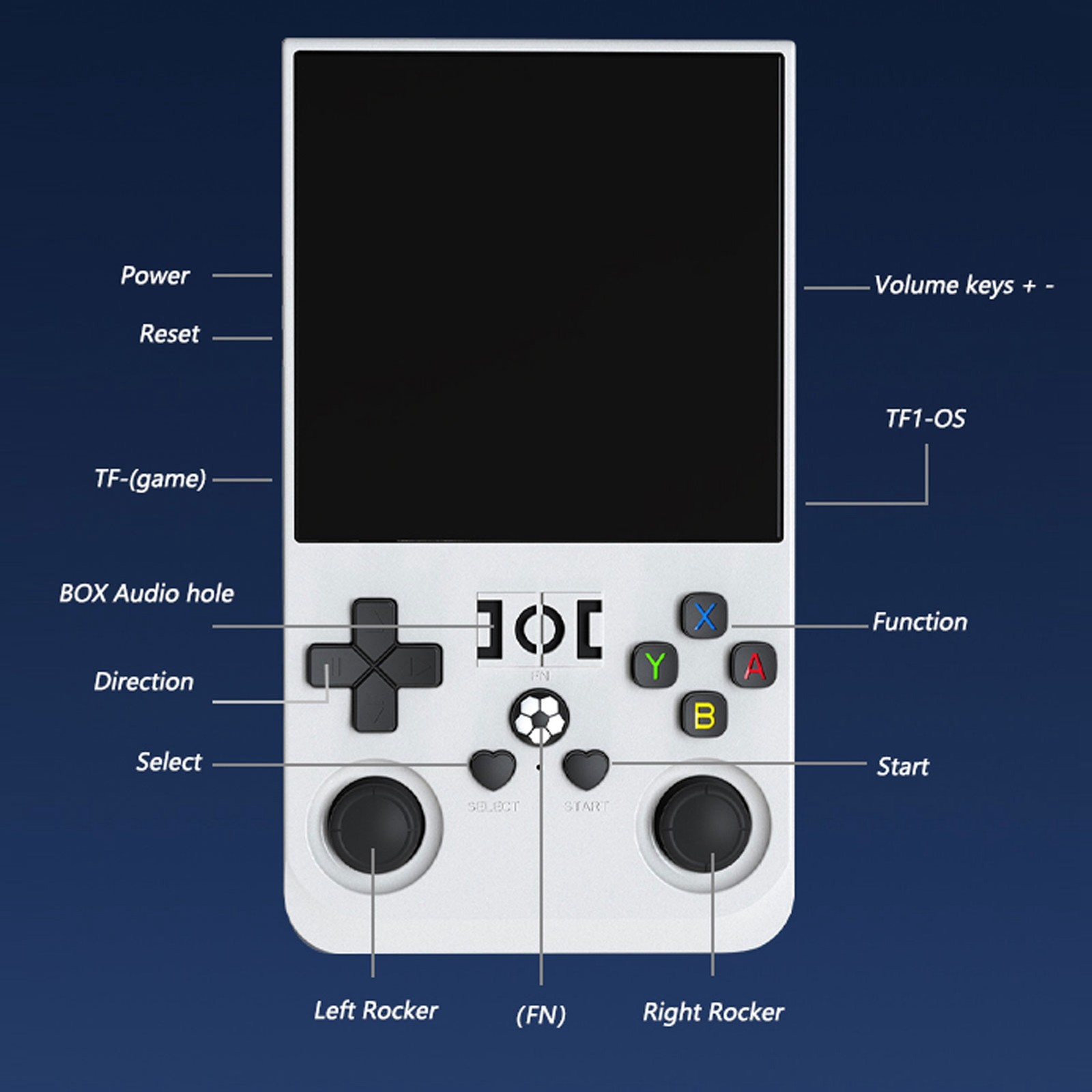 Handheld Game Console 4 Inch IPS Screen 18000+ Games Portable Retro Game Console