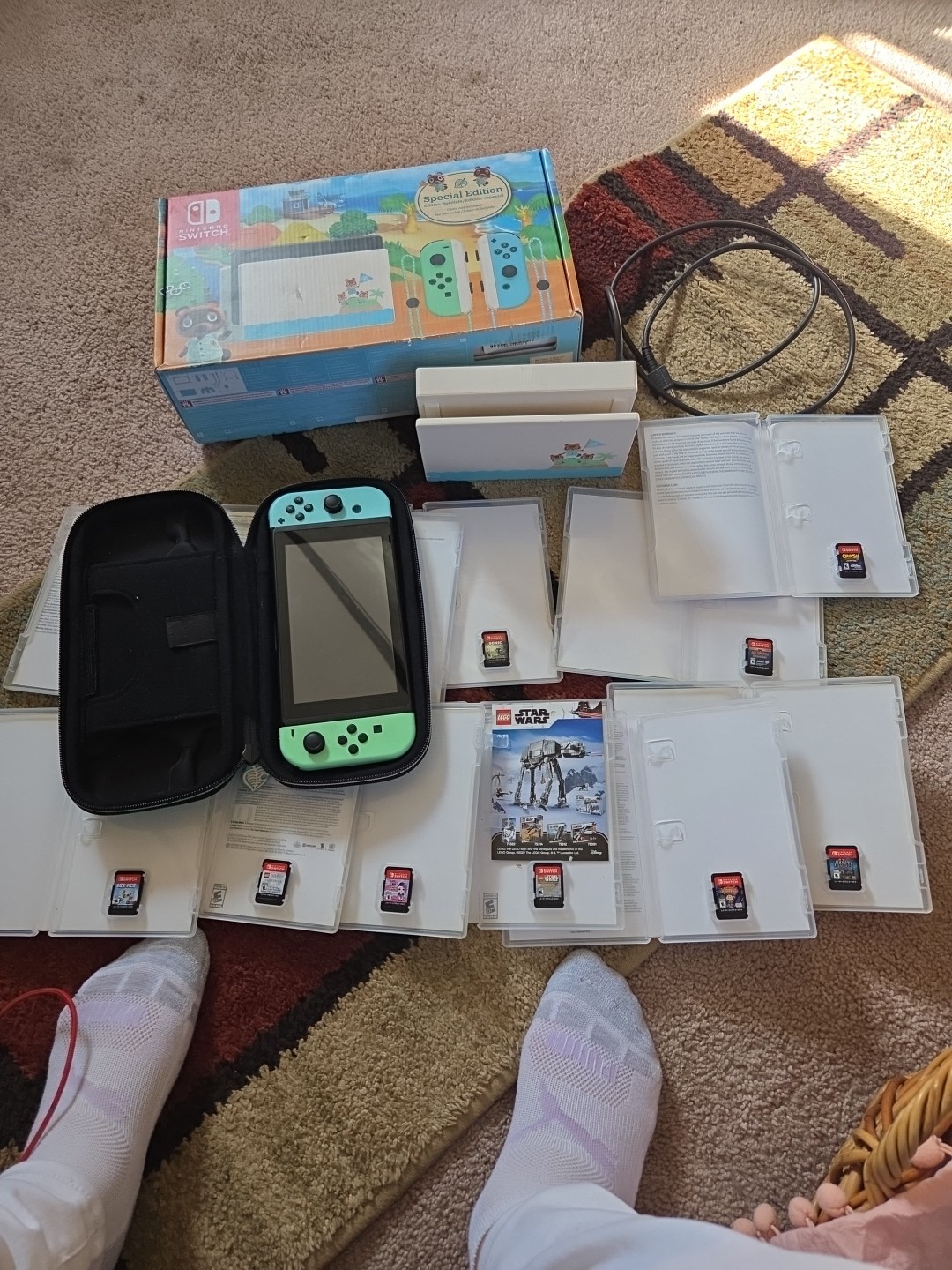 Nintendo Switch HAC-001(-01) Animal Crossing:New Horizon SpecialEdition 13 Games