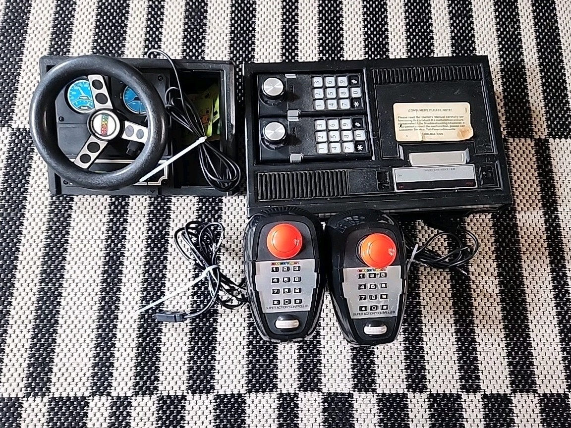 ColecoVision Console Bundle With Steering Wheel & Controllers