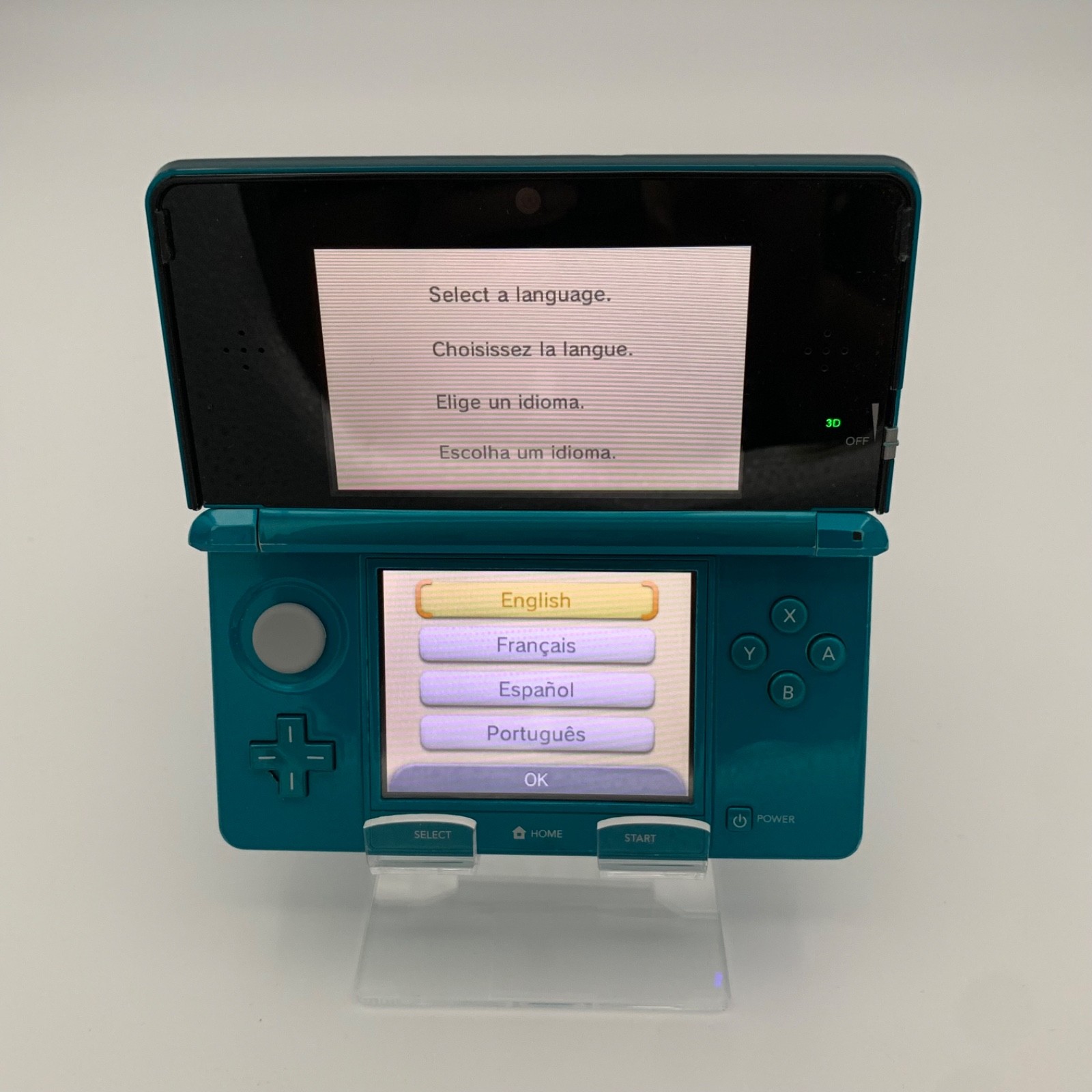 NINTENDO 3DS AQUA BLUE CTR-001: TESTED / WORKING