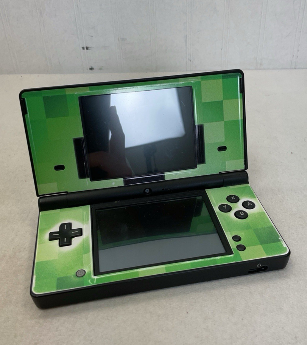 Nintendo DSi Console TWL-001 | Black With Minecraft Stickers | Tested & Working