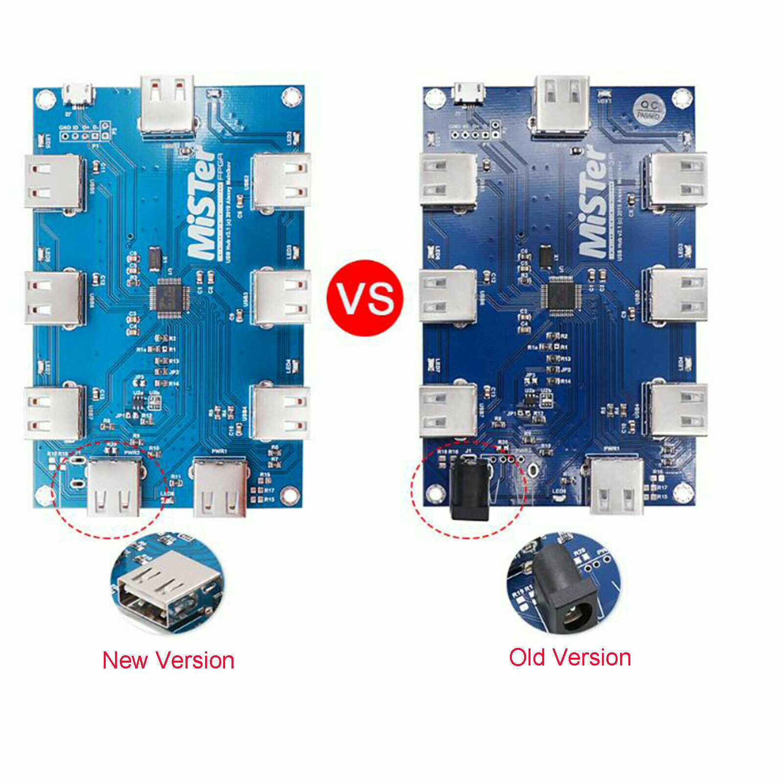 Welding USB HUB Extender Board Mister FPGA IO Board for Terasic DE10-Nano RTC