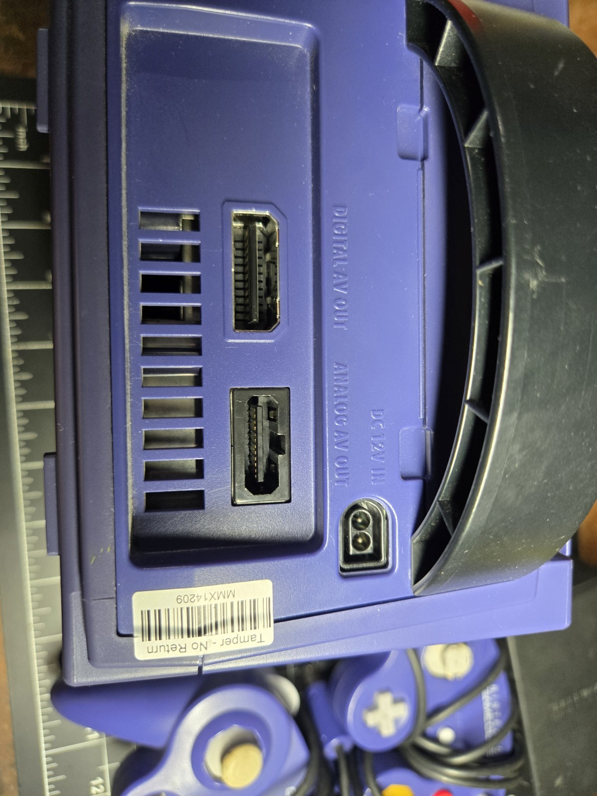 Nintendo Gamecube Indigo Purple – Console DOL-001 W/ OEM Power Supply & AV Cable