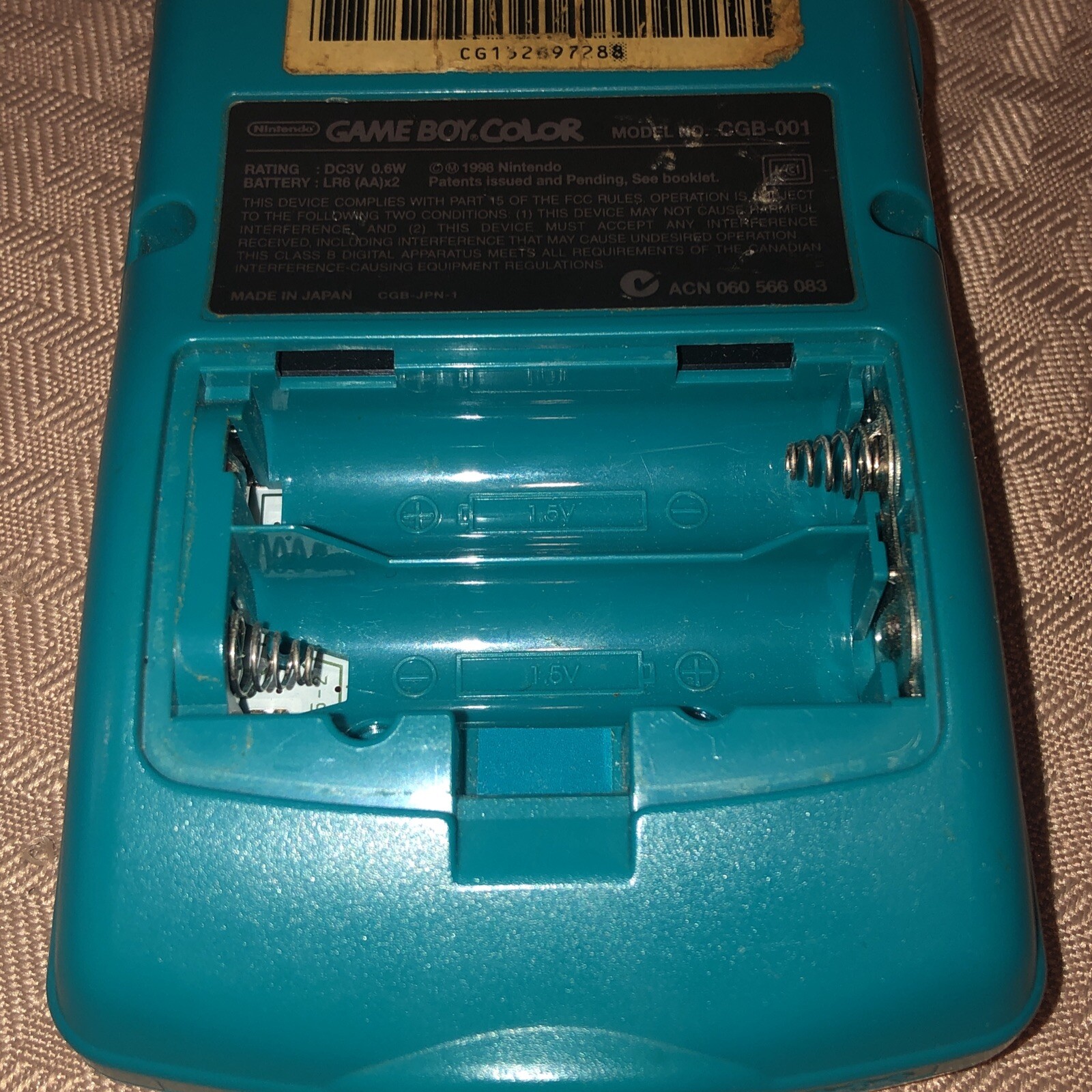 GOOD COND! Nintendo Game Boy Color Handheld Game Console – Teal Working/Tested