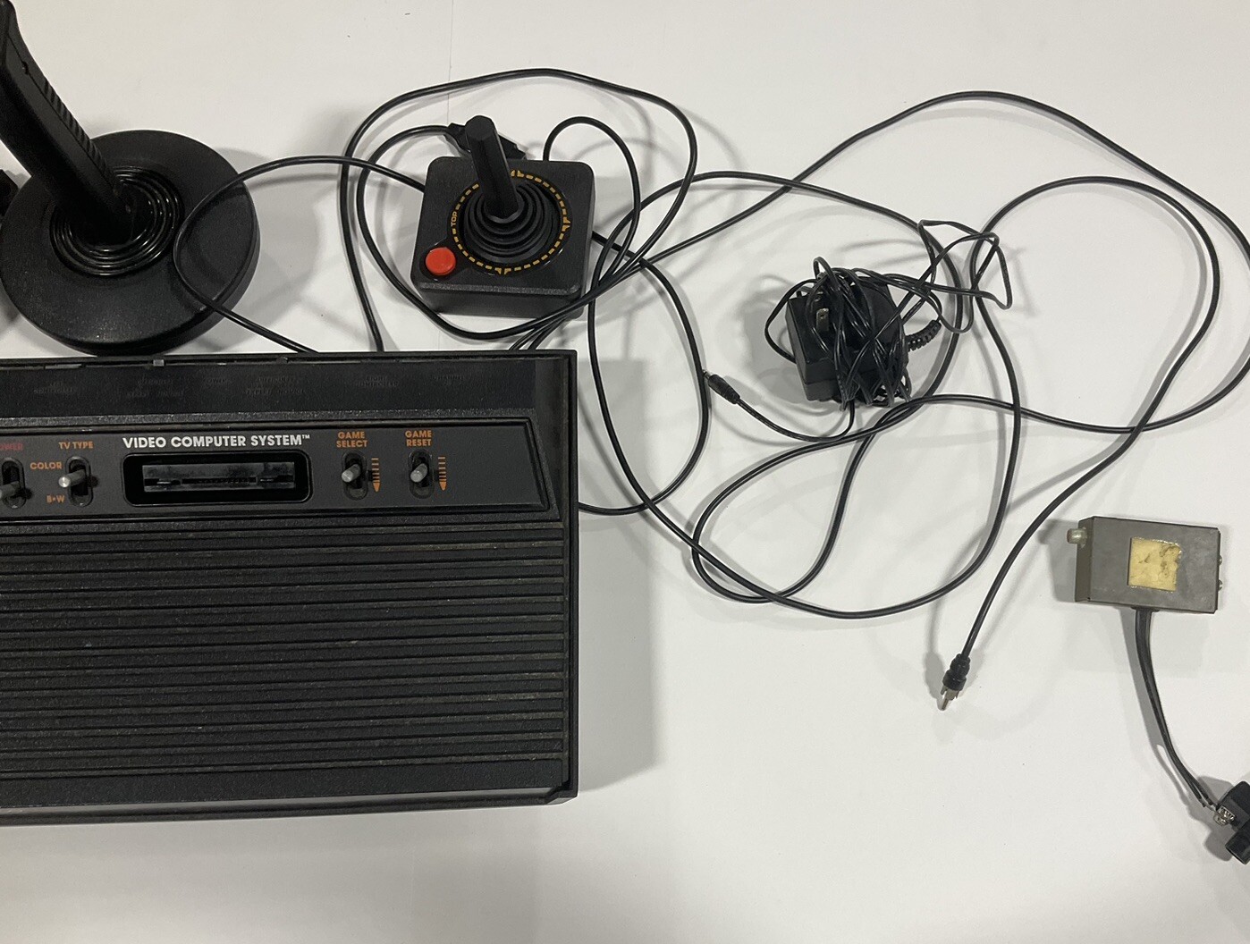 Atari 2600 With 32 Games 17 Of Them Have Manuals 3 Joysticks Video Game Holder