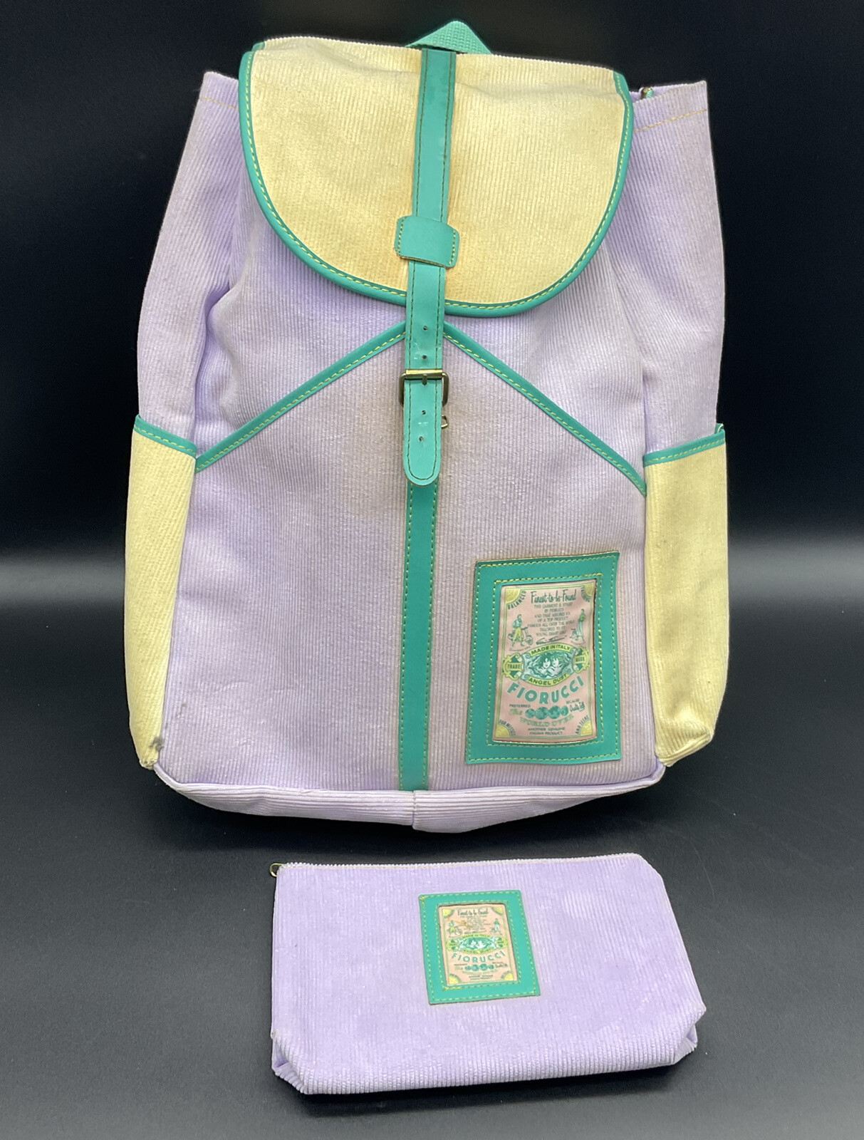 VINTAGE 80s# FIORUCCI OFFICIAL VINTAGE BACKPACK BACKPACK +RARE CASE# [LW]