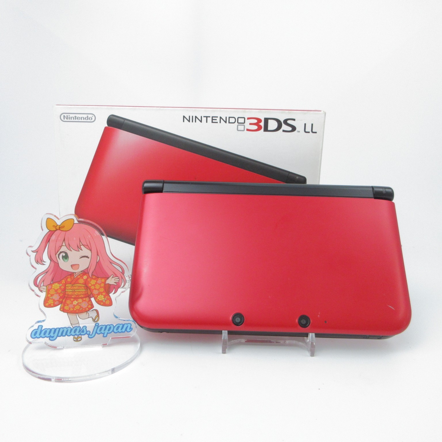 【Excellent】Nintendo 3DS LL XL Red x Black Console Japanese Edition #Arr0214/02