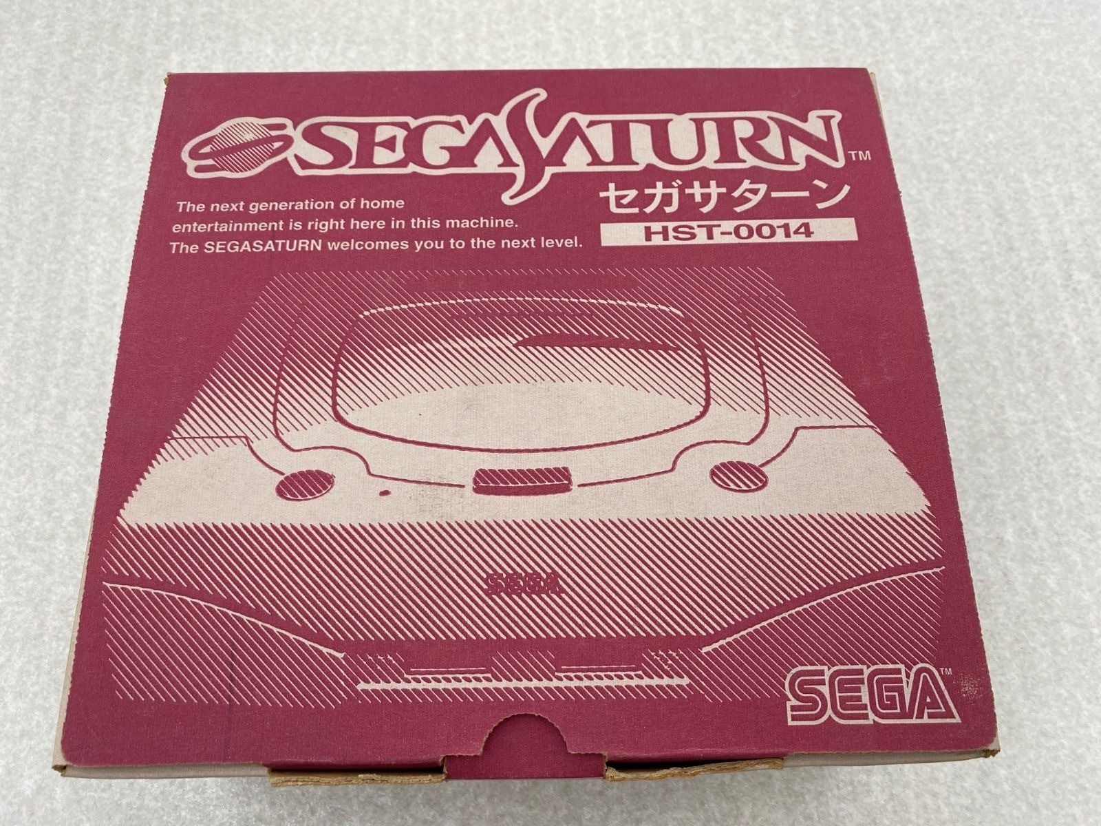 Sega Saturn HST-3220 Console Gray White w/Controller USED Japan Free Shipping