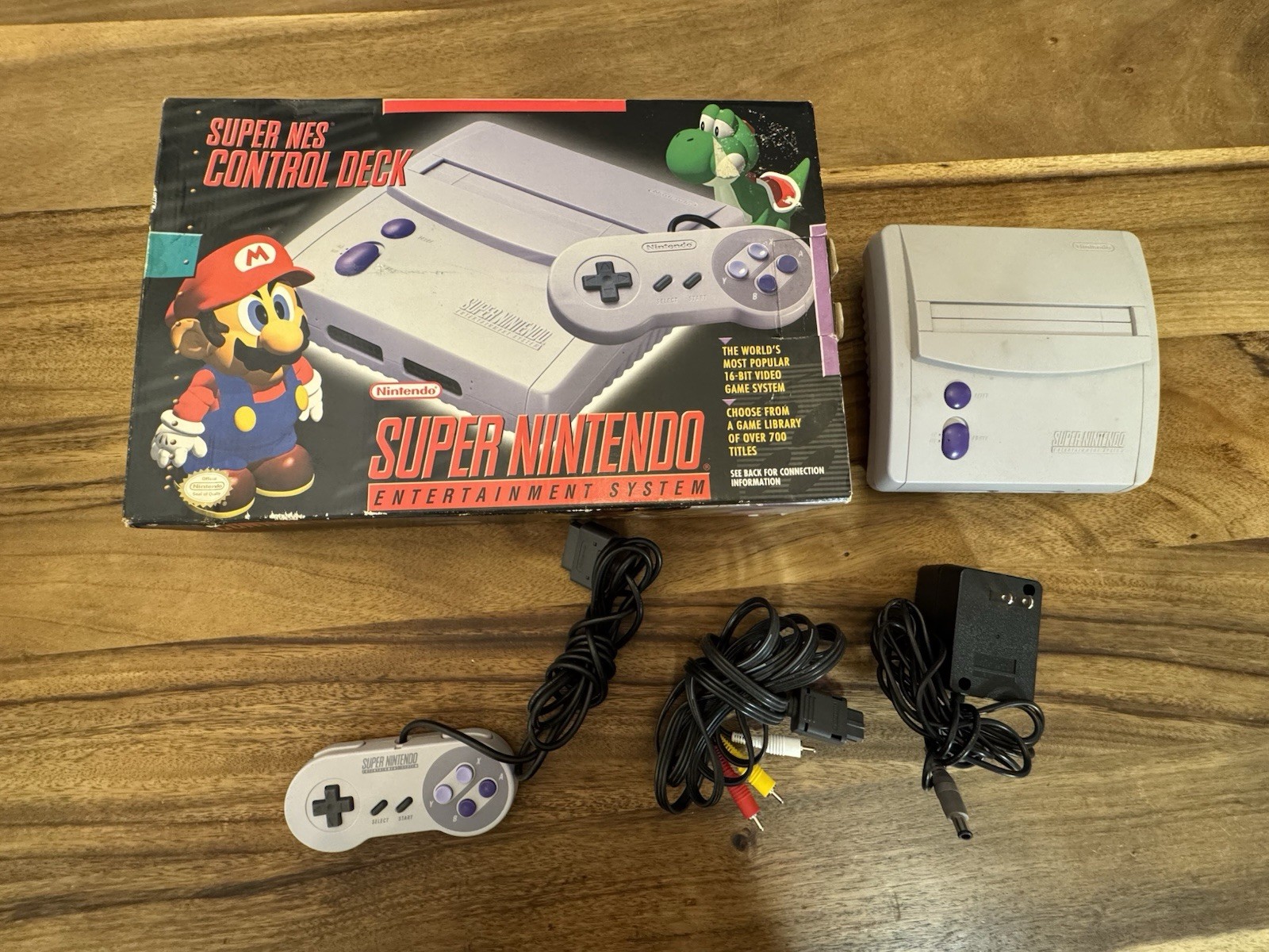 Super NES Nintendo SNES Jr Mini Control Deck-Gray TESTED WORKING-No Foam