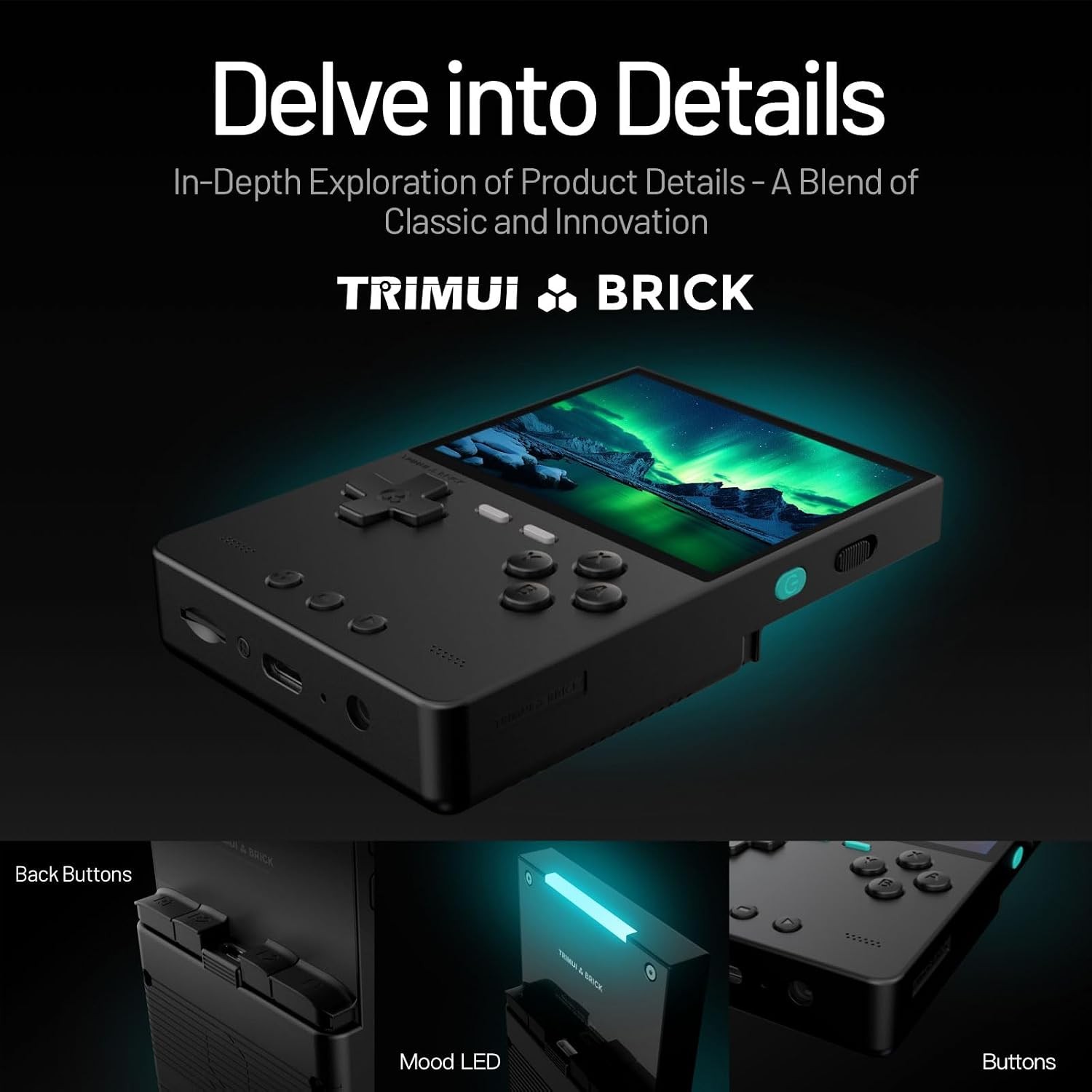Trimui Brick Handheld 3.2 IPS 1024×768 64GB Black