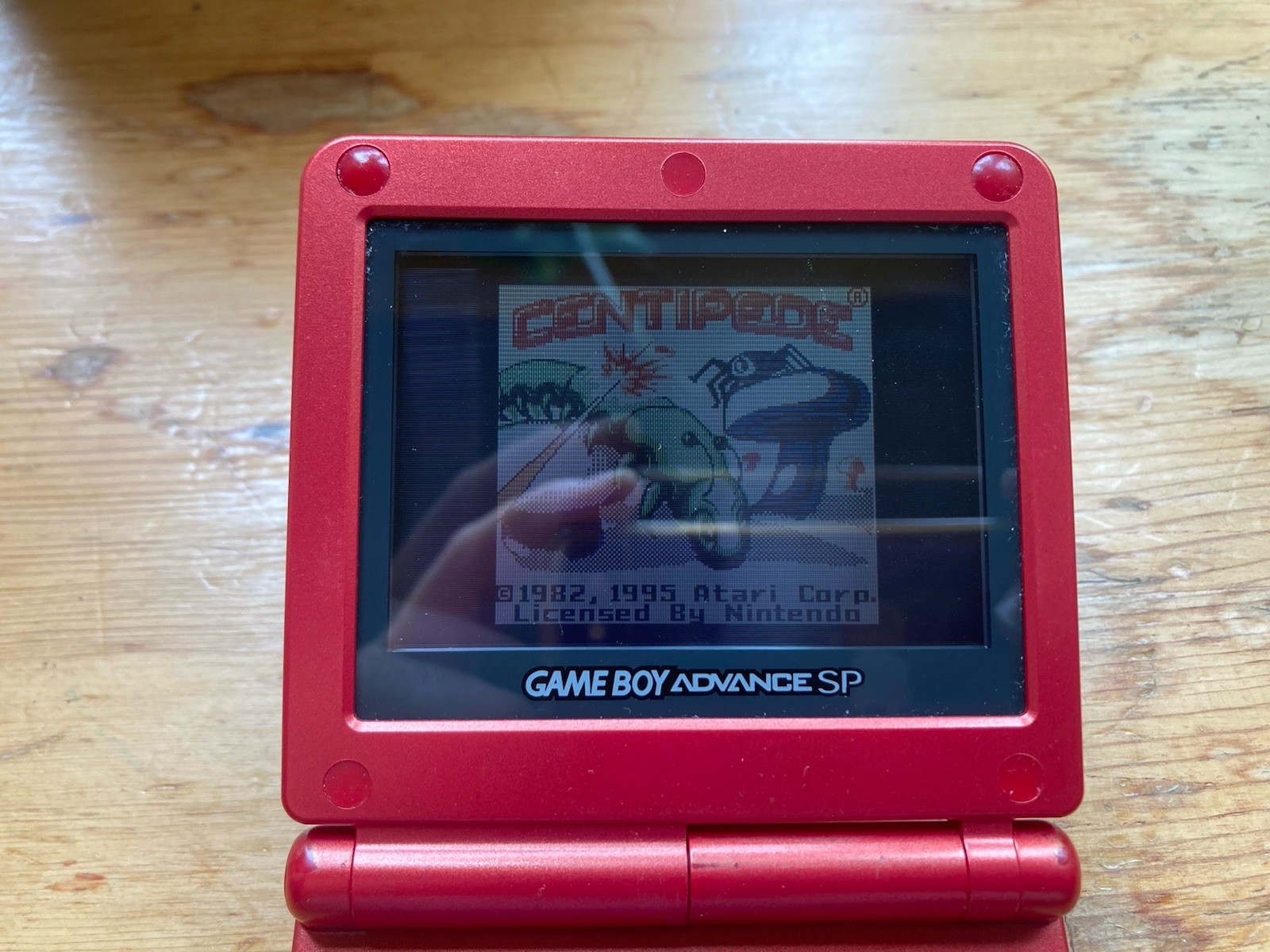Nintendo Game Boy Advance (GBA) SP Handheld System – Flame Red W/ Game. Tested
