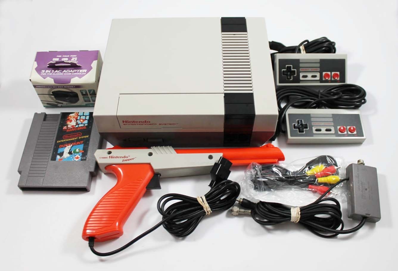 NES Nintendo System Console – Super Mario Bros/ Duck Hunt, New 72 Pin, Zapper