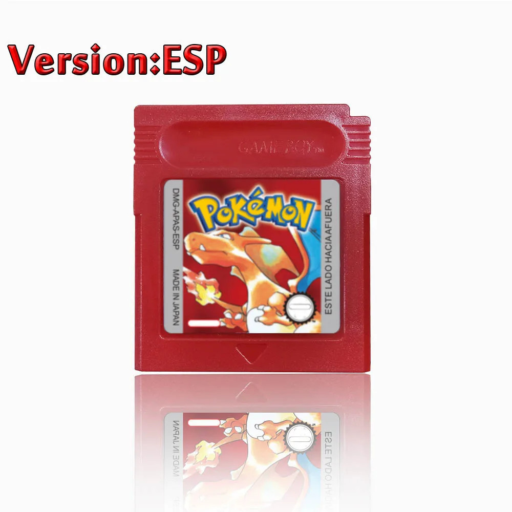Low-Power Consumption 5 Languages Version Pokemon GBC Game Red/Crystal/Blue/Yell