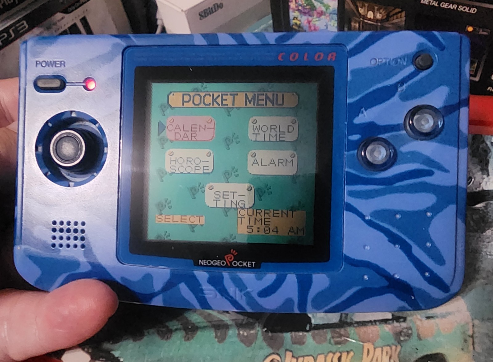 Neo Geo Pocket Color SNK Camouflage Blue Console Only Tested