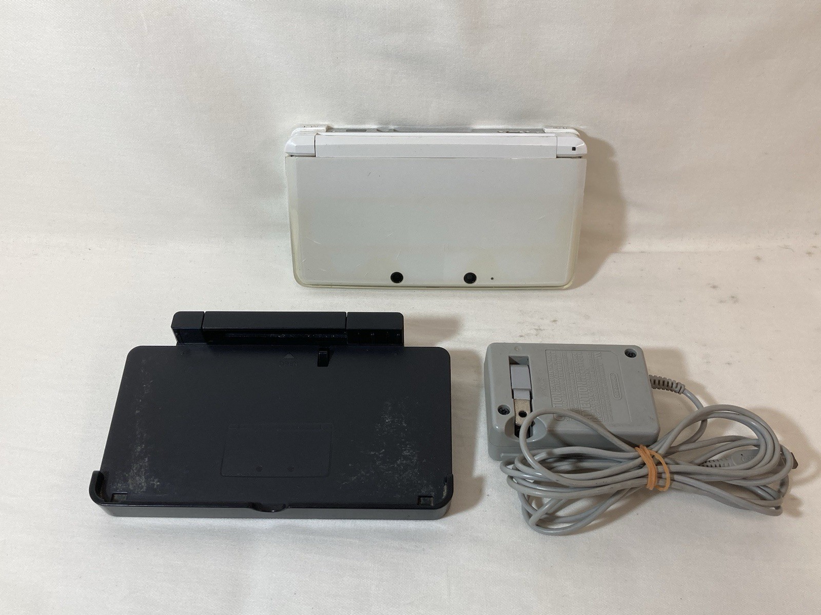 [g1759]Nintendo 3DS Console Ice White Handheld System Japanese ver Box Charger