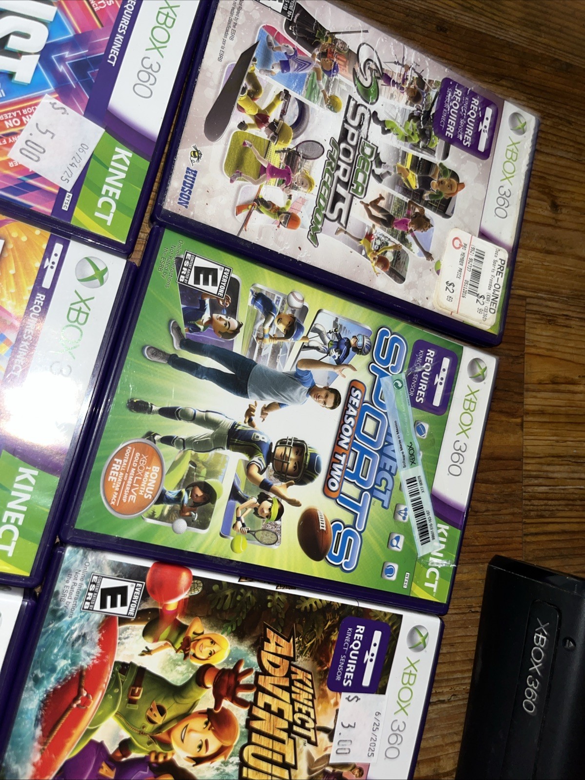 Microsoft Xbox 360 S Slim Kinect Bundle Controller Cords Kinect Games Lot