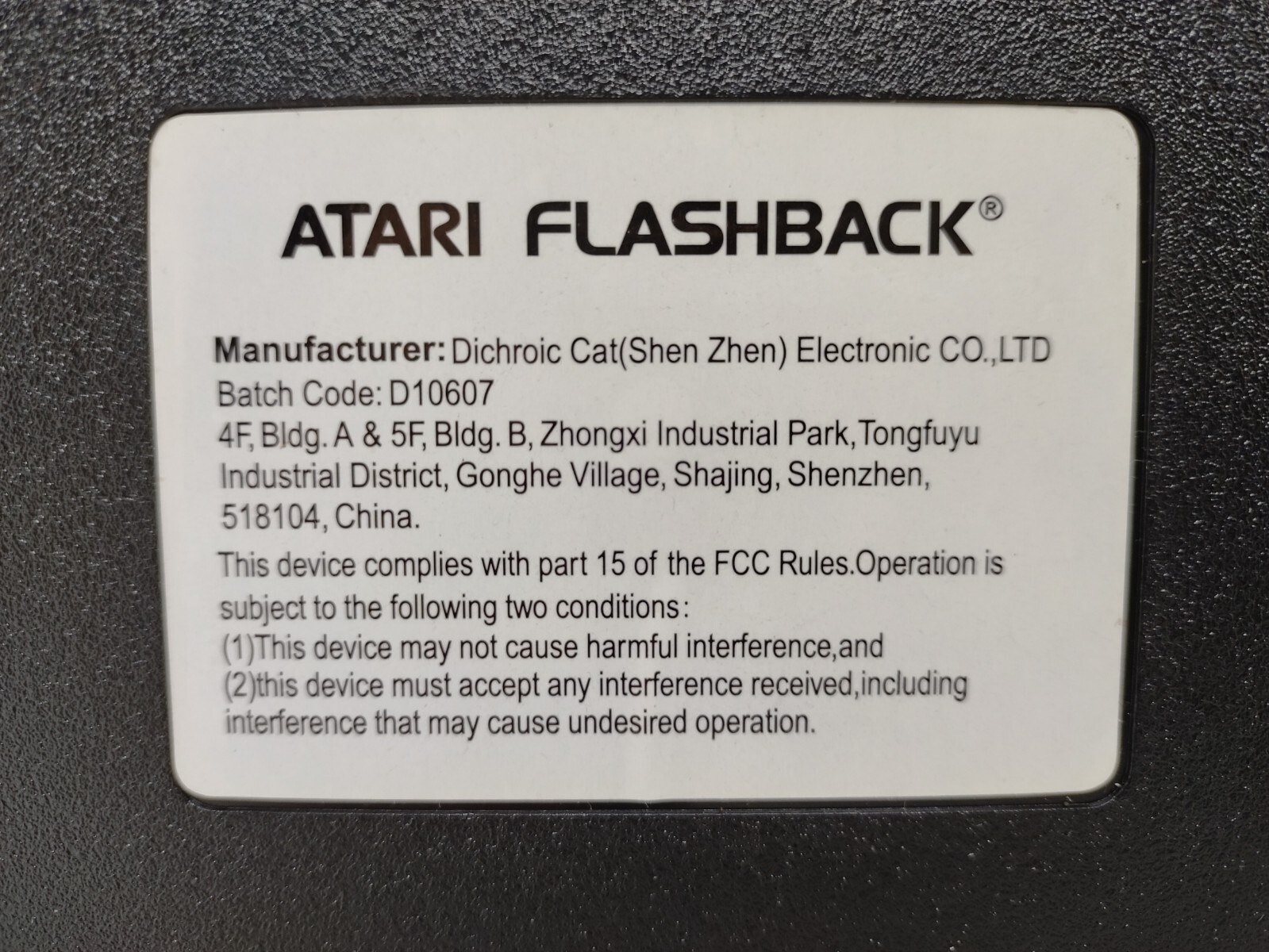 Atari Flashback Classic Game CONSOLE ONLY, Atari Flashback console A2