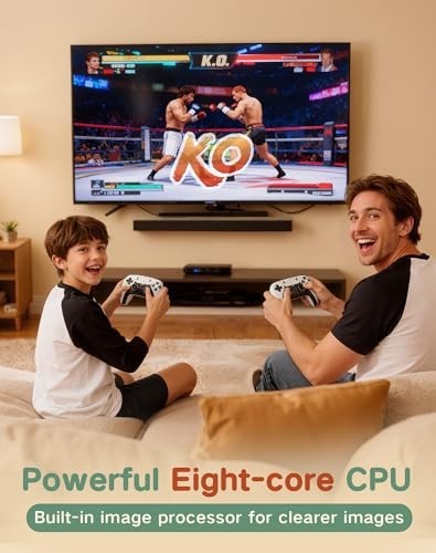 Retro Gaming Console with 20,000+ Games, 4K HDMI, Dual Wireless Controllers, 64G