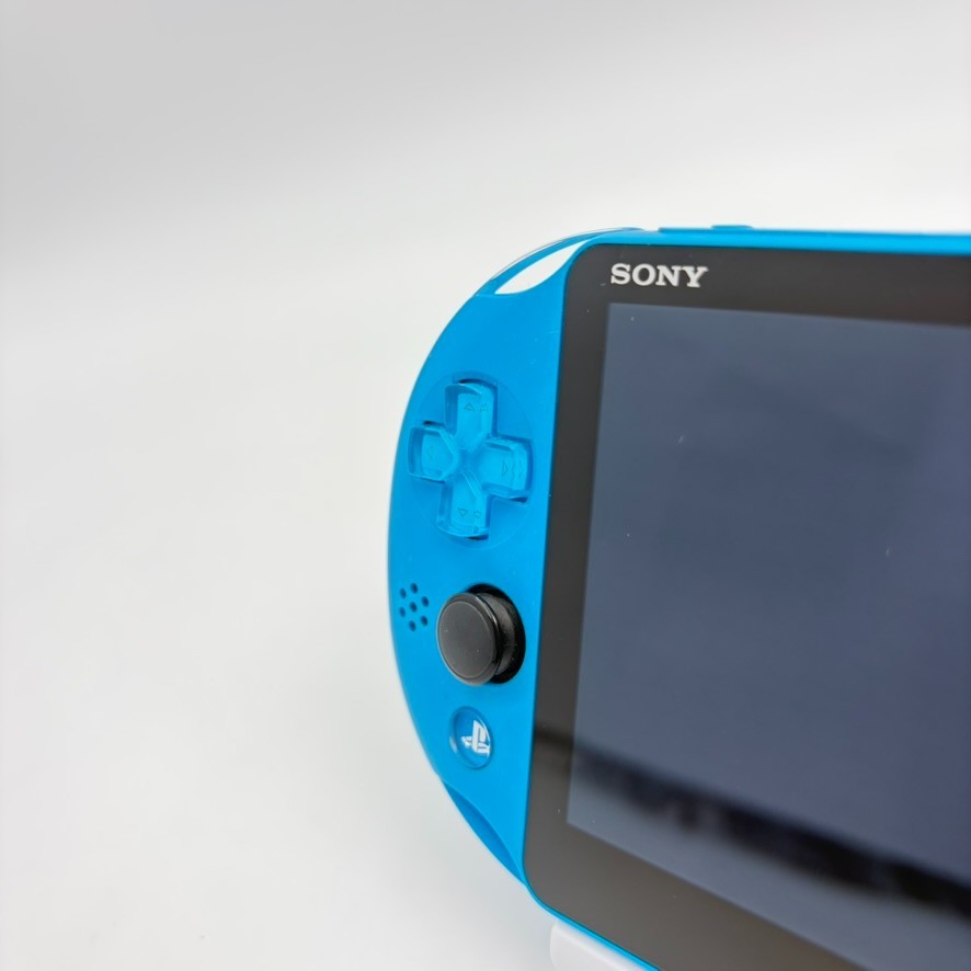 Sony PS Vita Console Aqua Blue Boxed Mint Condition PCH-2000 From Japan WI-FI
