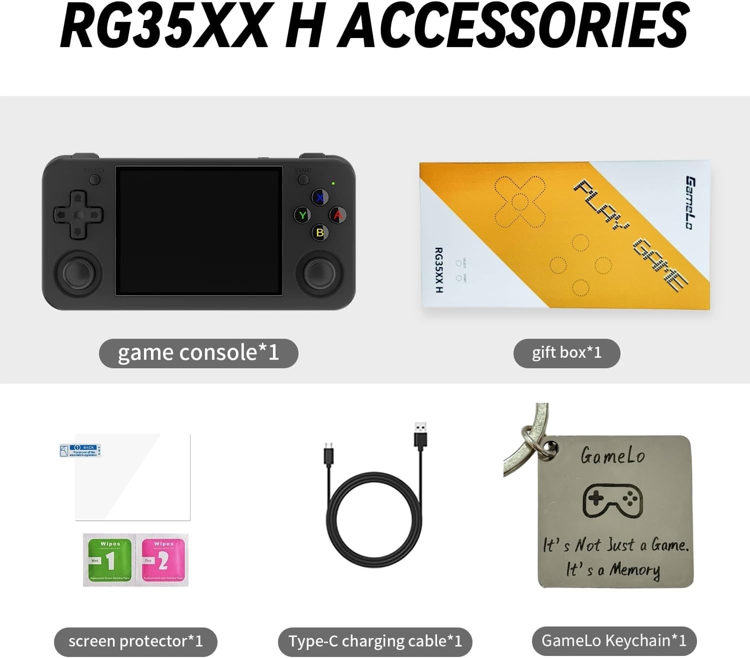 Anbernic Handheld Gaming Console – Dual Joystick, 3300mAh Battery & 64GB Storage