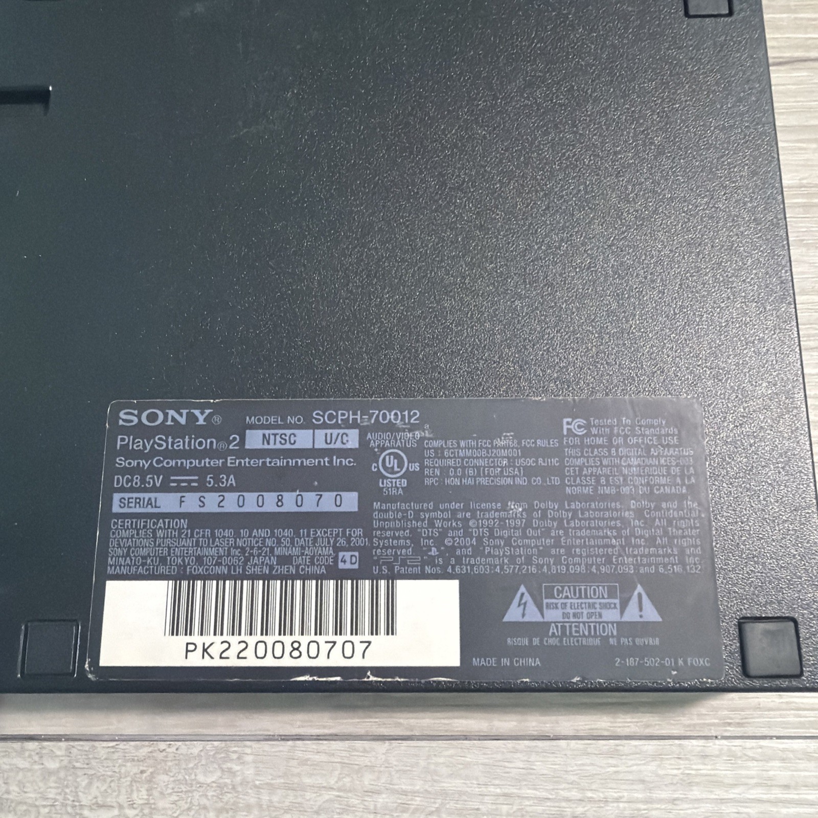 4 Sony Ps2 Slim SCPH-77001 Playstation 2 Consoles Only Lot Only Black For Repair