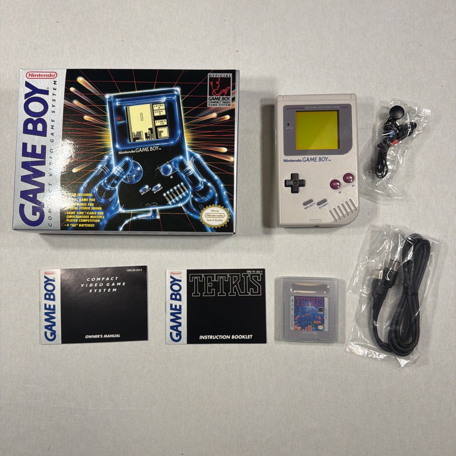 1989 Nintendo Game Boy Launch Edition Handheld System Gray In Box
