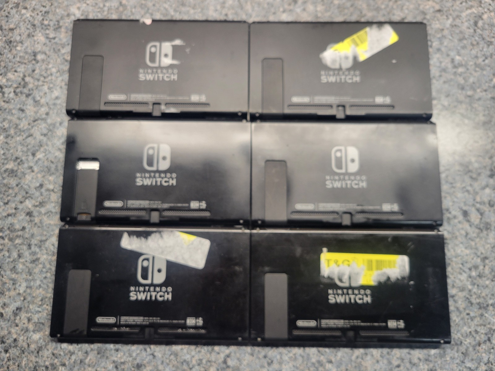 MIXED LOT – 6x Nintendo Switch Standard Handheld Consoles +6x Mixed JOYCONS READ