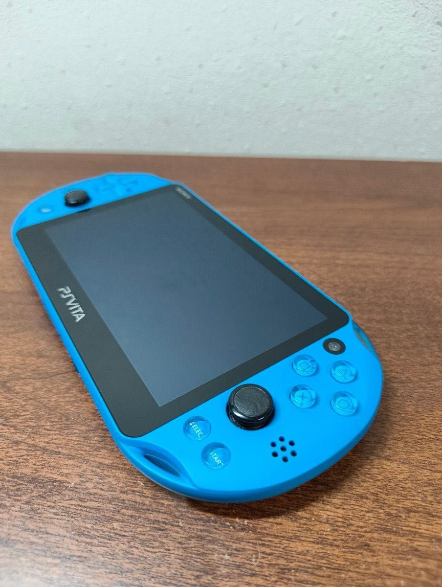 Sony PlayStation PS Vita Slim PCH-2000 Wi-Fi Console Aqua Blue w/ Charger & Box