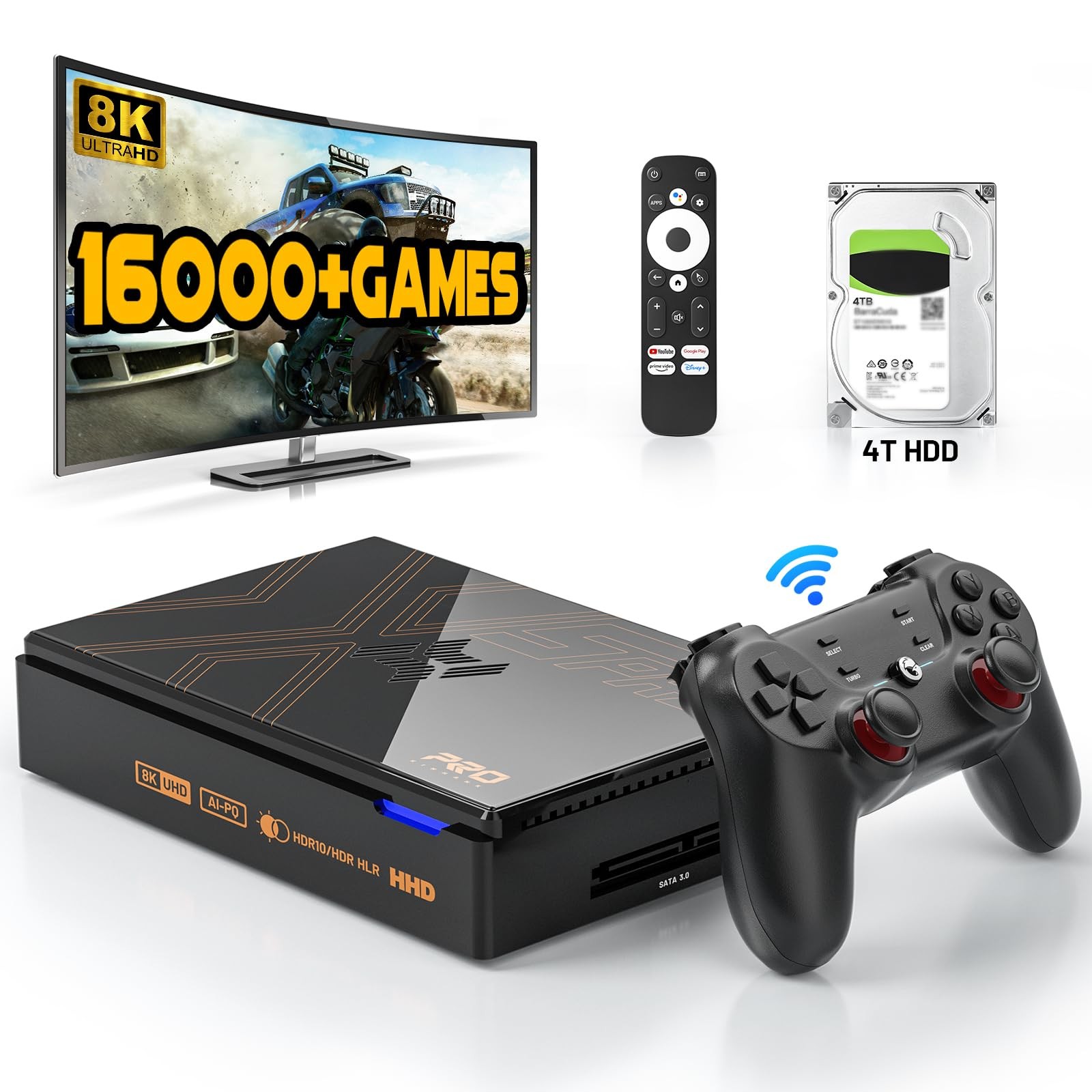 Kinhank Super Console X5 PRO Retro Game with black
