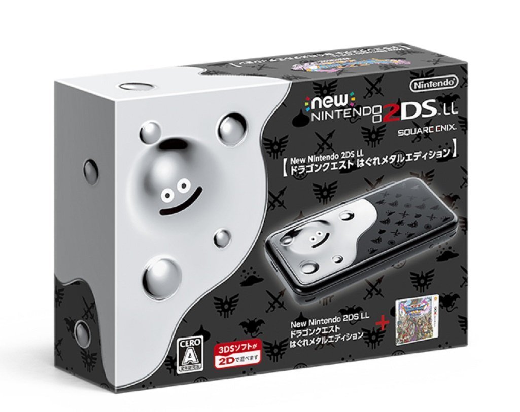 Nintendo 2 DS LL Dragon Quest Liquid metal slime Edition Metal Babble F/S EMS