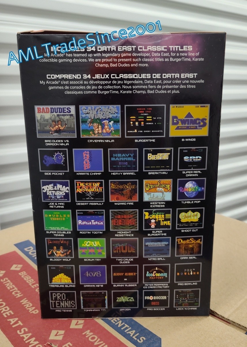 NEW My Arcade DGUNL-3200 10 inch Mini Retro Arcade Machine Data East 34 Games