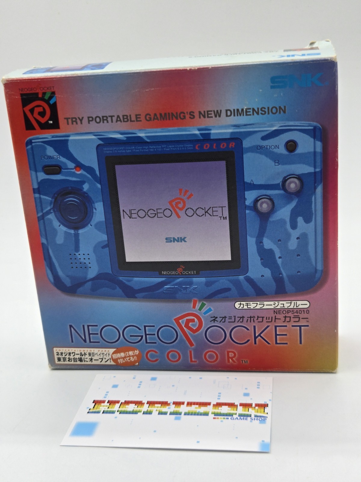 SNK Neo Geo Pocket Color Camouflage Blue Console CIB Jap