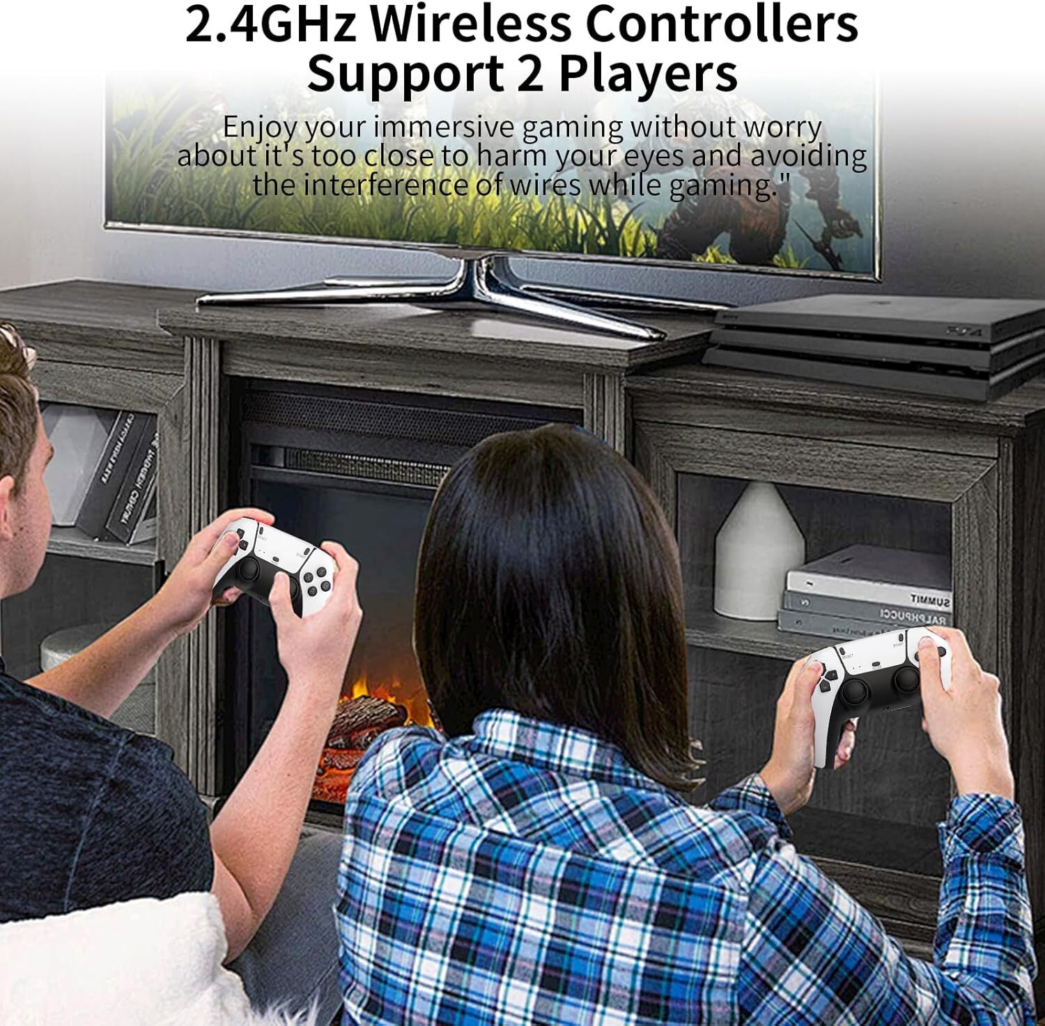 Retro Game Stick 64GB – 20,000+ Games, 4K HDMI, Dual Wireless Controllers, Plug