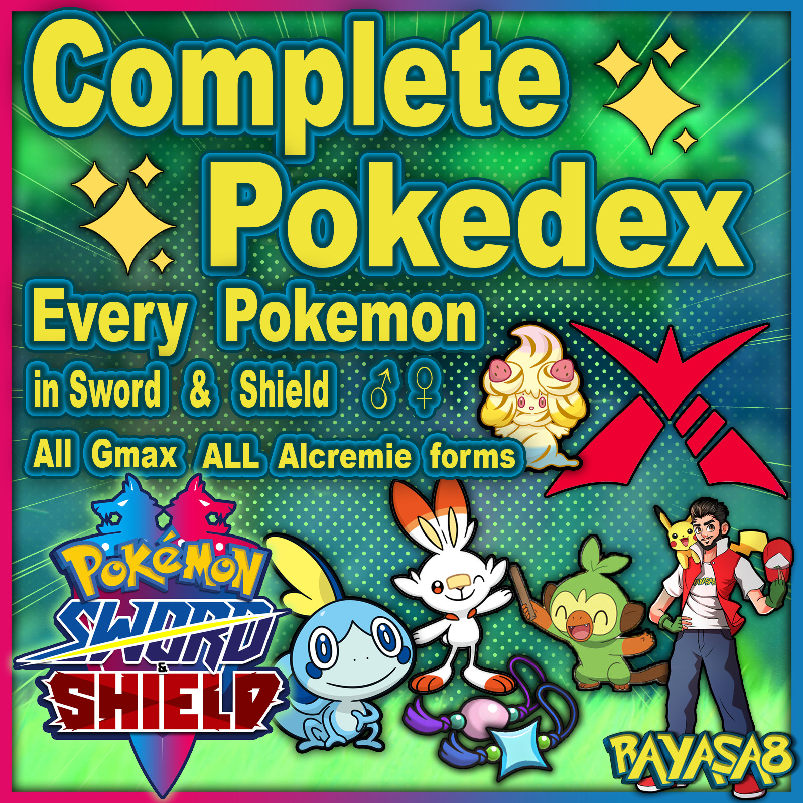 COMPLETE Pokedex Pokemon Home Sword and Shield Galar🌟6iv Shiny Non Shiny