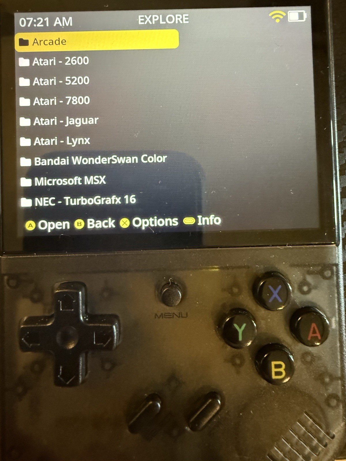 RG35XX Plus | Dual 32+256GB muOS Jacaranda | Black Transparent | Power On & Play