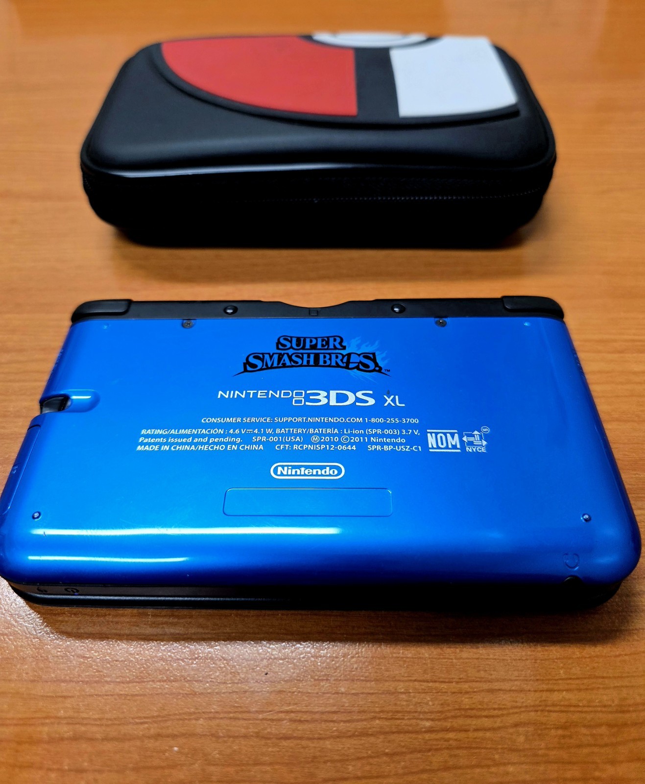 Nintendo 3DS XL Super Smash Bros Blue Edition W/Charger, OFC Pokemon Carry Case