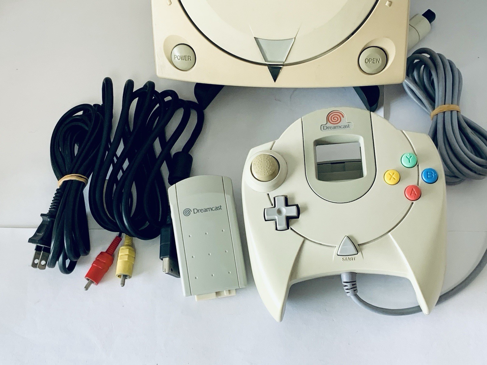 Sega DreamCast HKT-3000 Set Memory Jump Rumble Pack Shock Tremor HKT-8600 -READ