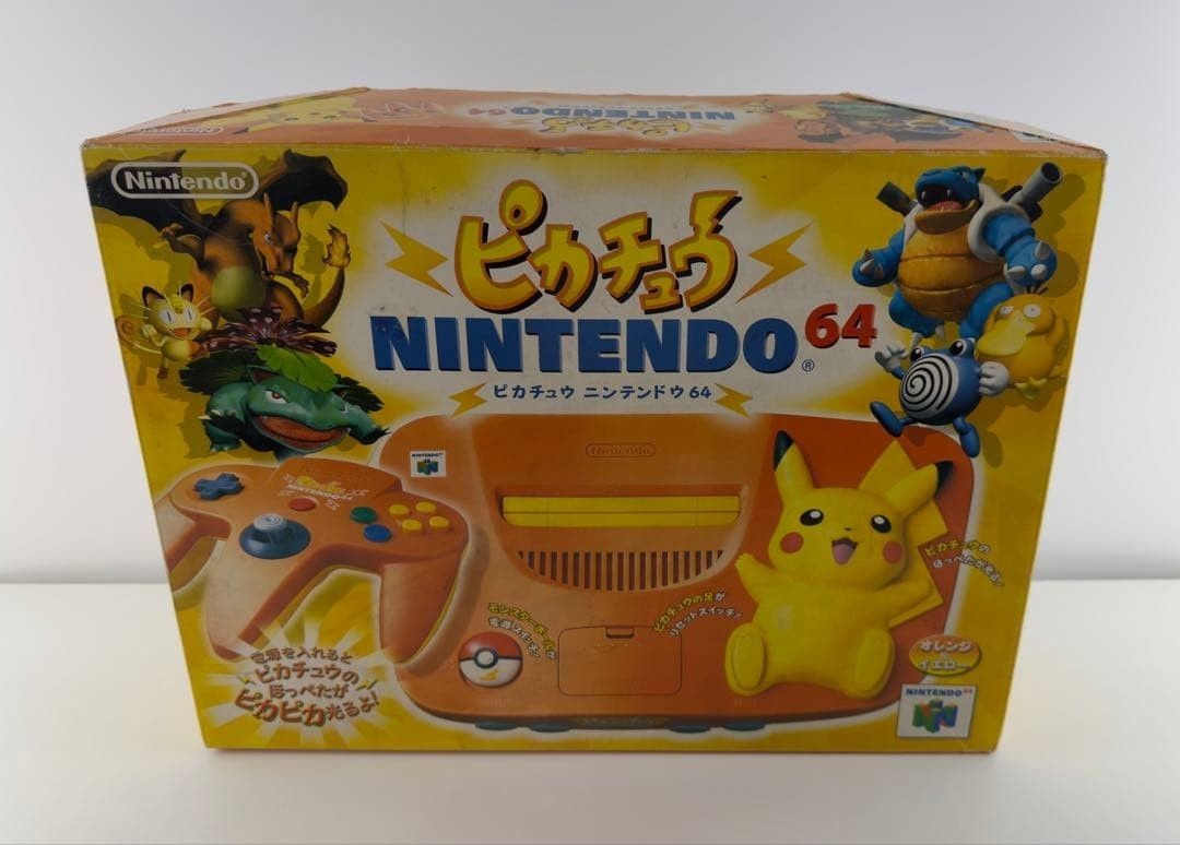 Nintendo 64 Pikachu Orange Yellow Console Pokemon N64 Japan Tested Boxed Rare