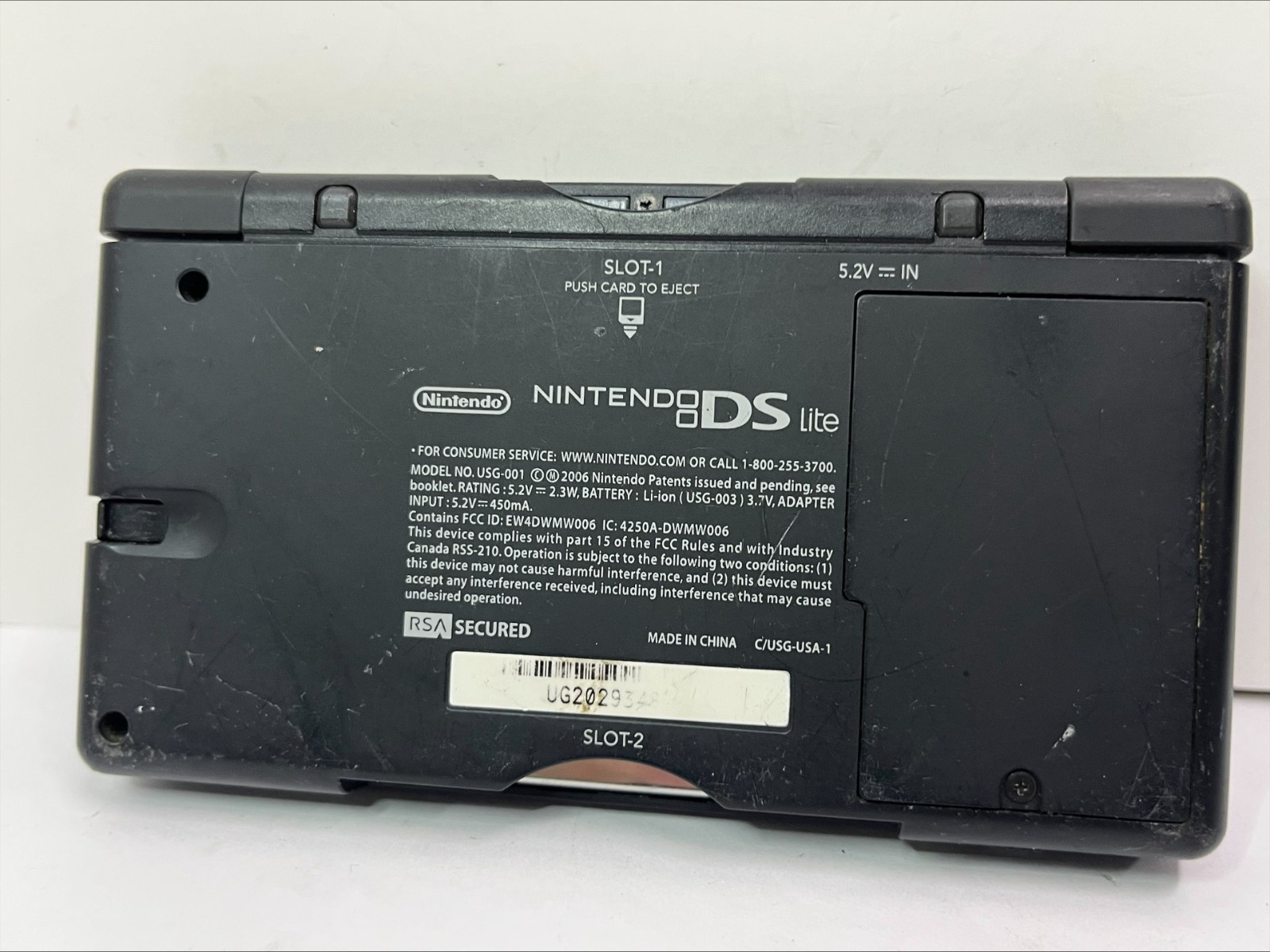 FOR PARTS! Nintendo DS Lite – Blue – Trigger buttons faulty + Loose hinge (B412)