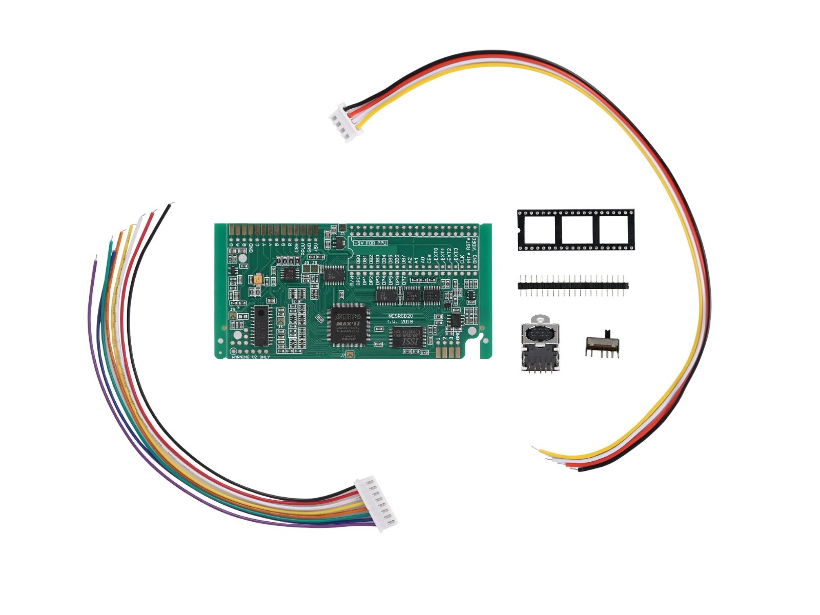 Modified FC Famicom Retro Motherboard for NESRGB 2.0 Kit