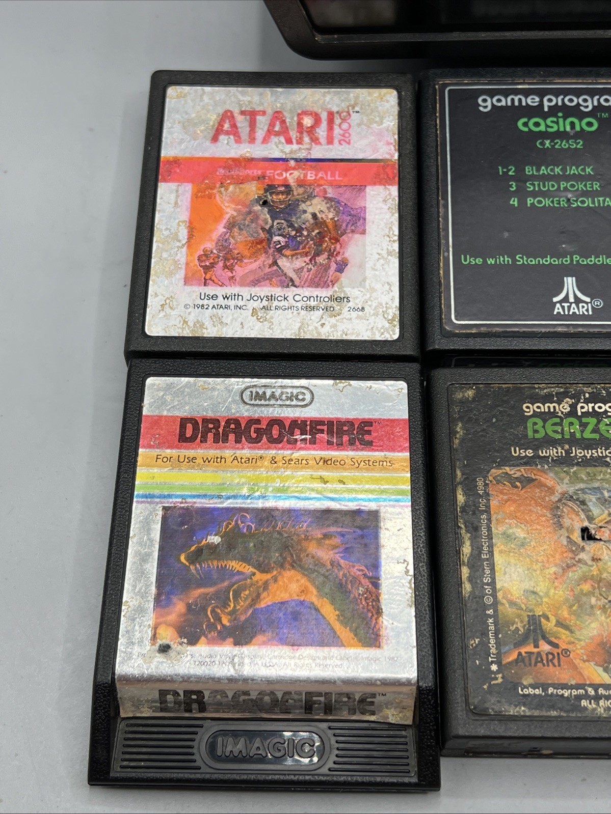 Atari 2600 Darth Vader Console System Bundle 10 Games Tested OEM Power Cords Lot