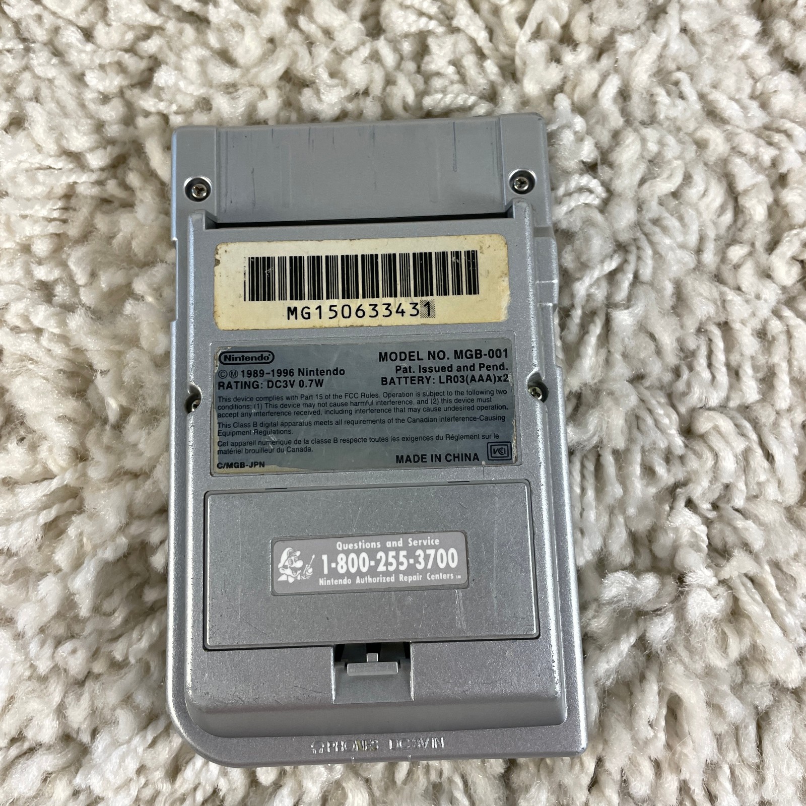 Nintendo Game Boy Pocket Silver Handheld System MGB-001 OEM Shell Only