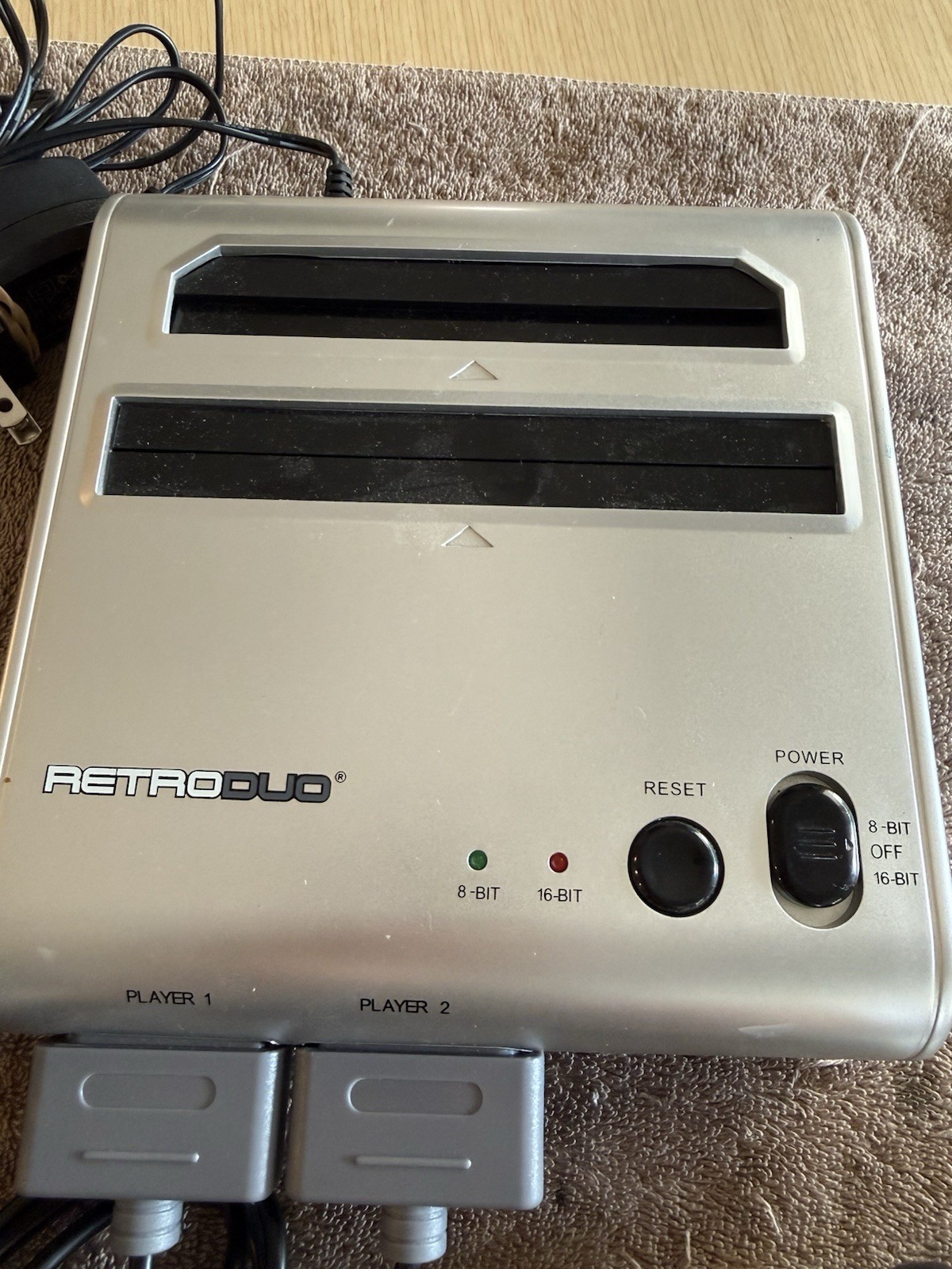 Retro Bit Duo Twin Video Game System Silver/Black